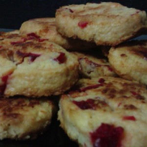 Crisps de cereja e coco